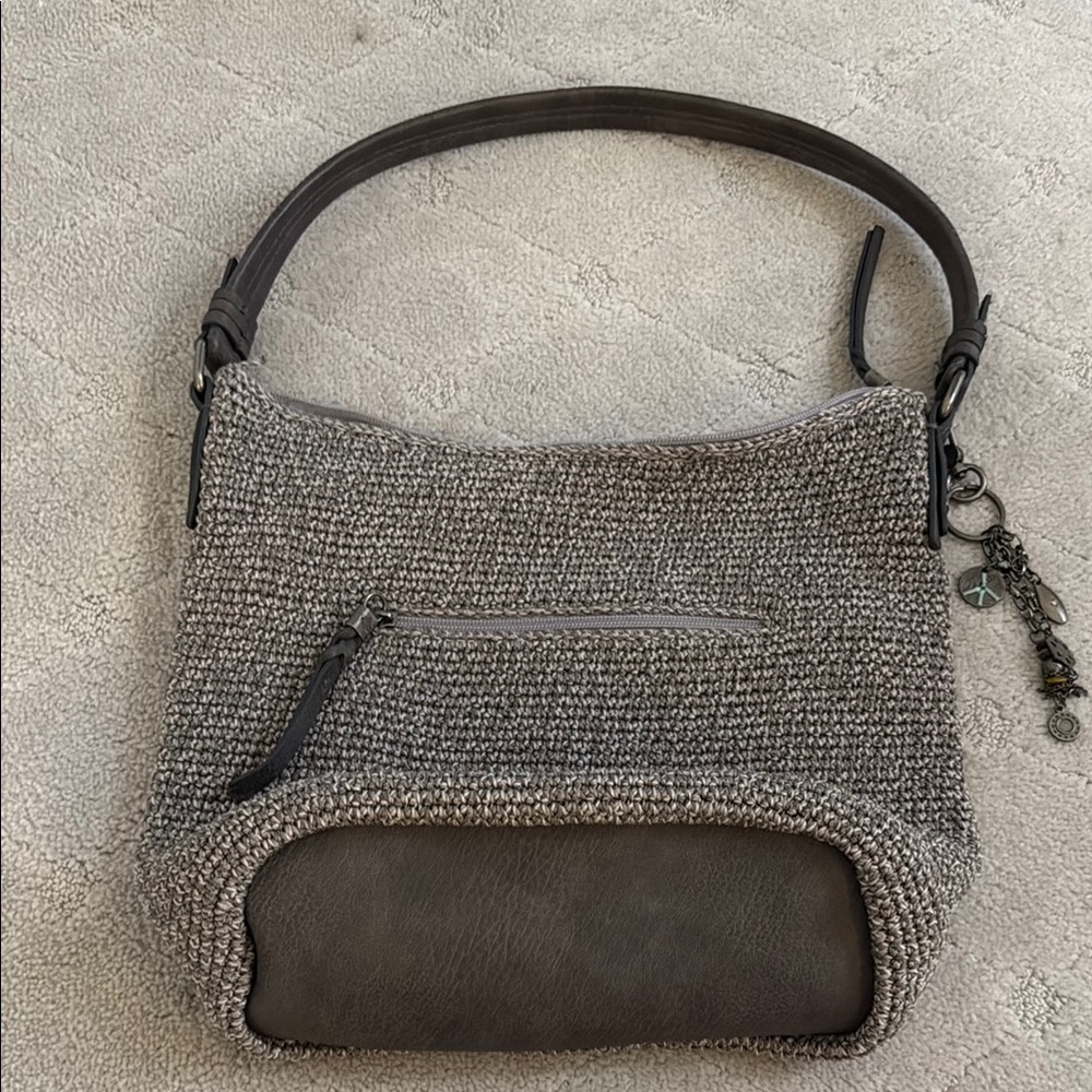 The Sak Gray Woven Shoulder Bag